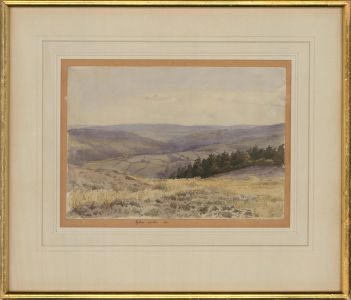 E.P.J. - 1894 Watercolour, Yorkshire Landscape