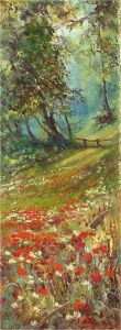 Joan S Maddra - Contemporary Oil, Poppy Meadow
