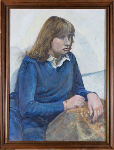 Patrick Lambert Larking ROI (1907-1981) - Mid 20th Century Oil, Solemn Portrait