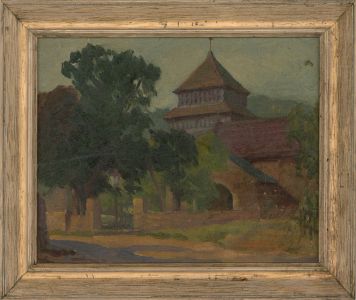 Attrib. G. Grainger Smith (1892-1961) -Framed Mid 20th Century Oil, Churchyard