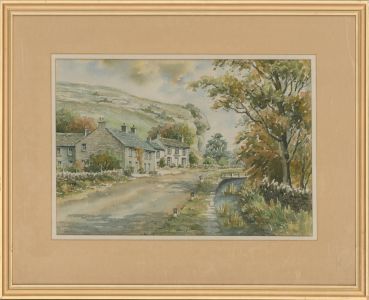 Anita Hall - Contemporary Watercolour, Kilnsey Crag, Wharfedale
