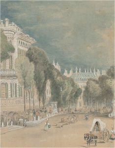 1833 Watercolour - Boulevard des Italiens, Paris
