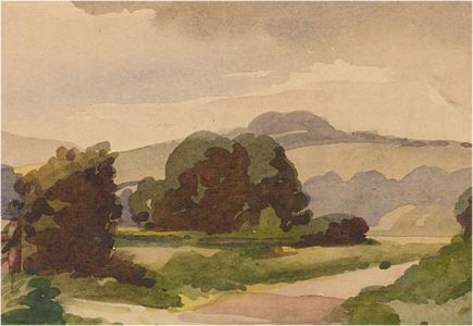 Early 20th Century Watercolour - Spring Landscape