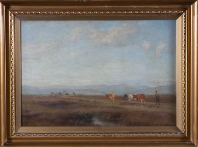 Ebenezer Hanson - Signed & Framed Early 20th Century Oil, Highland Winds