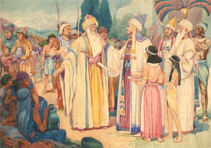 Mid 20th Century Watercolour - A Meeting Of Kings