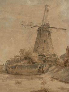Attrib. Sir Richard Westmacott RA (1775-1856) - Watercolour, The Mill