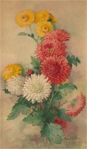 Mary Emily Eaton (1873-1961) - Early 20th Century Watercolour, Chrysanthemums