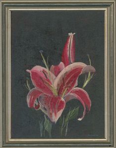 J.B. Clough - 2002 Oil, Pink Lily Flower