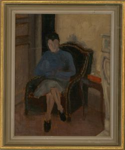 Genevieve Zondervan - Framed Mid 20th Century Oil, Figure in Contemplation