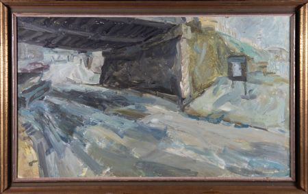 Framed Mid 20th Century Oil - Impressionistic Underpass