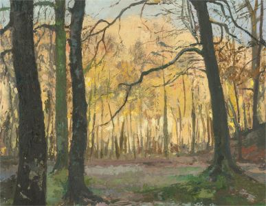 J.L Wood - 1995 Oil, Woodland Scene