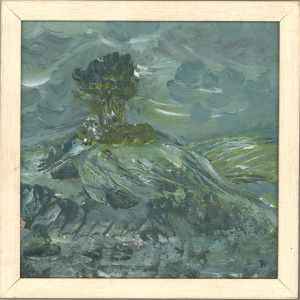 J. W - Signed & Framed Mid 20th Century Oil, Stormy Landscape