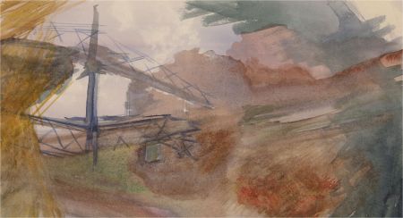 Don Hemming - Signed Contemporary Watercolour, Industrial Abstract