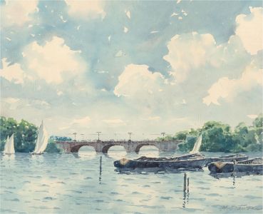 Hans Clausen (1896-1972) - Signed Mid 20th Century Watercolour, Binnenalster