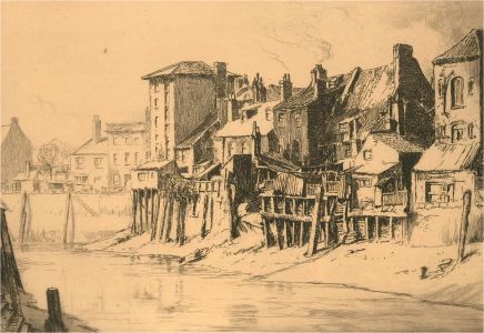 Early 20th Century Etching - Along the River