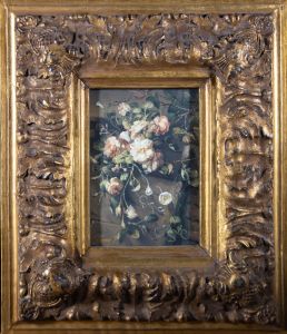 Perez - Ornately Framed 20th Century Oil, Spring Blooms