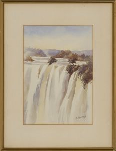 F. Lawson - Mid 20th Century Watercolour, Victoria Falls