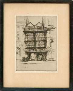 Terence Henry Lambert (1891-1950) - 1929 Etching, Fleet Street