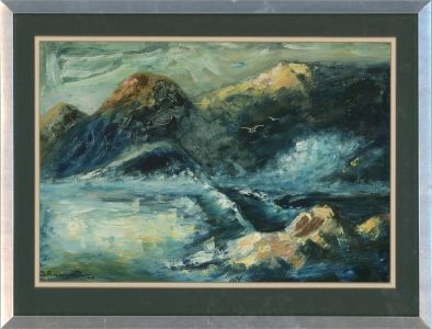 Richmond - 1969 Oil, Abstract Seascape
