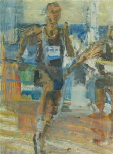edward Lewis (1936-2018)-A Double Sided Contemporary Oil, Life Studies