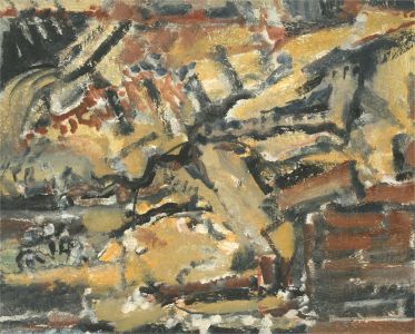Edward Lewis (1936-2018) - Contemporary Oil, Abstract Figures