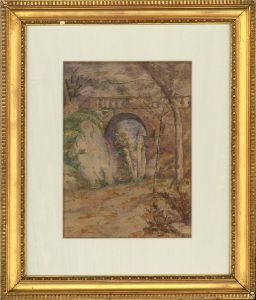 A.G. - 1886 Watercolour, Viaduct