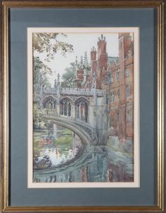 E. Morton - Signed & Framed Mid 20th Century Watercolour, The Bridge of Sighs