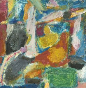 Edward Lewis (1936-2018) - A Double Sided Contemporary Oil, Abstract Studies