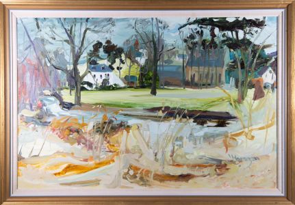 James Harrigan (b.1937) - Large 20th Century Oil, Autumn Landscape