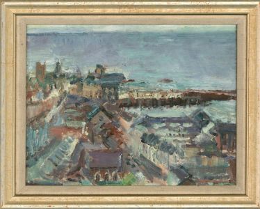 Edward Lewis (1936-2018) - Signed & Framed 2004 Oil, Aberystwyth