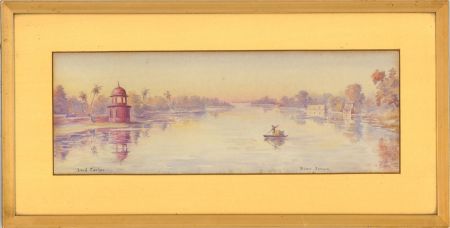 Enid Carter - Early 20th Century Watercolour, Yamuna River