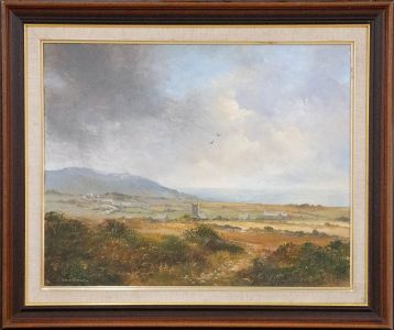 R.B. - 20th Century Oil, Rainclouds over the Village