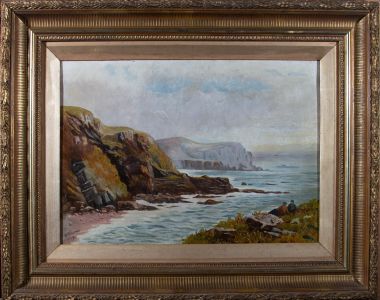 E.G. Lear - 1894 Oil, Coastal Scene