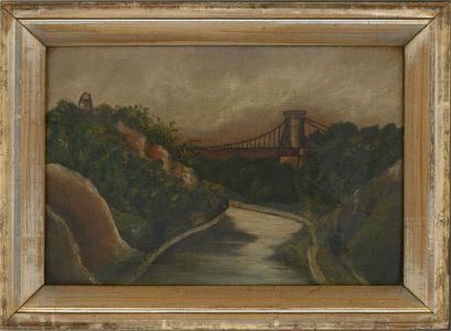 Maggie Bond - Naive 1895 Oil, Clifton Suspension Bridge