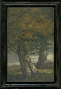 Framed Early 20th Century Oil - Stormy Days