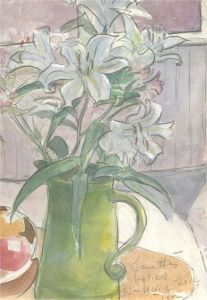 Peter Partington (b.1941) - 2014 Watercolour, Janette's Lilies