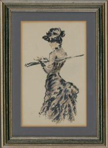 Franco Matania (1922-2006) - Framed 20th Century Watercolour, The Lady