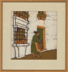 Contemporary Batik - Returning From Market