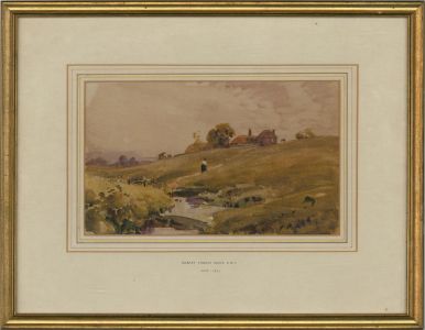 Robert Thorne Waite, RWS RBC ROI (1843-1935) Watercolour, Evening on The Heath