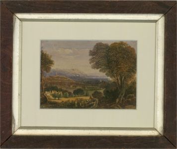 E.M. - Early 19th Century Watercolour, Italian Countryside