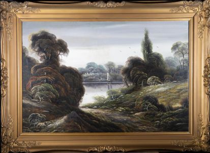 Mid 20th Century Oil - Verdant Lake