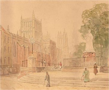 W.W.H - Late 19th Century Watercolour, Bristol Cathedral