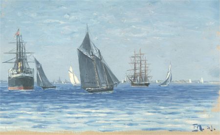 F.M - Mid 20th Century Oil, The Flotilla