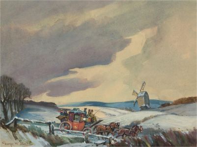 George W. Ball - Late 19th Century Watercolour, Rough Going