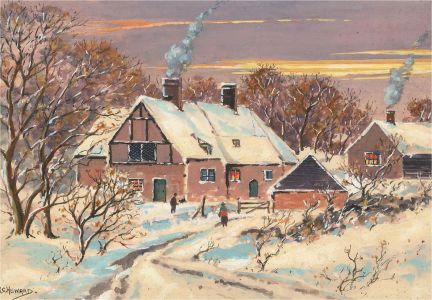 H. C. Hedward - Early 20th Century Watercolour, Winter Sunset