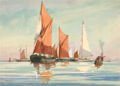 Peter Fraser - Contemporary Watercolour, Bright Day On The Water