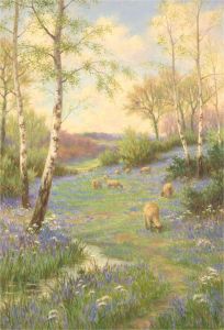 Attrib. W.G. Buxton - Early 20th Century Oil, Bluebells and Sheep