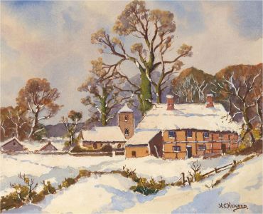 H. C. Hedward - Early 20th Century Watercolour, Sunny Snowy Day