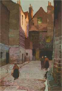 Ernest Boy Uden (1911-1986) - Signed Watercolour, Cobbled Streets