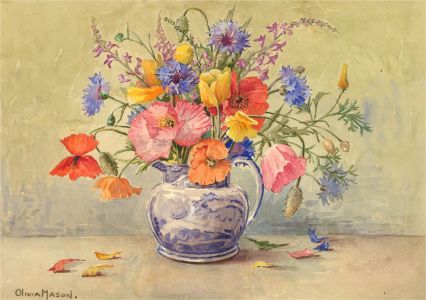 Olivia Mason - Mid 20th Century Watercolour, A Summer Bunch